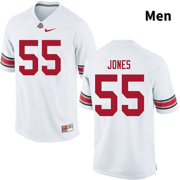 Ohio State Buckeyes Matthew Jones Men's #55 White Authentic Stitched College Football Jersey